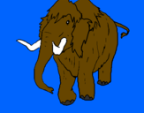 Coloring page Mammoth II painted by grace  and  nate