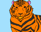 Coloring page Tiger painted bypedro