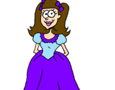 Coloring page Young princess painted bypuccq