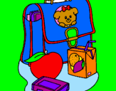 Coloring page Backpack and breakfast painted byAriana $