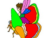 Coloring page Fairy and butterfly painted bySophie-May