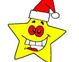Coloring page christmas star painted bygorda