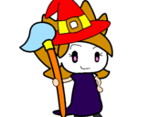 Coloring page Witch Turpentine painted byreni