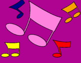 Coloring page Musical notes painted byCOCO