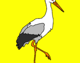 Coloring page Stork  painted byLuis Mario Aguayo