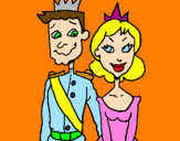 Coloring page Prince and princess painted bysavannah