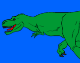 Coloring page Tyrannosaurus Rex painted by grace  and  nate