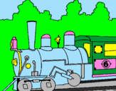 Coloring page Locomotive painted byCrab