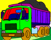 Coloring page Dumper truck painted byJESUS