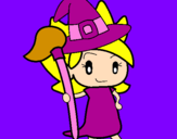 Coloring page Witch Turpentine painted byakhila