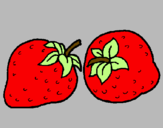 Coloring page strawberries painted bysofia