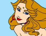 Coloring page Amazonian princess painted bymorgan miller
