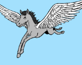 Coloring page Pegasus in flight painted byIsabela
