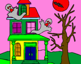 Coloring page Ghost house painted byCOCO