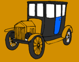 Coloring page Antique car painted bylizzie