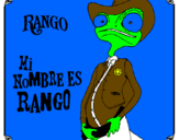 Coloring page Rango painted bykas