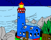 Coloring page Lighthouse painted bymorgan miller