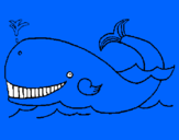 Coloring page Whale painted byAmelia