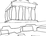Coloring page Parthenon painted bymike