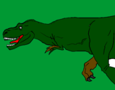 Coloring page Tyrannosaurus Rex painted bynick