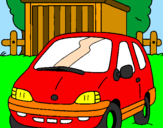 Coloring page Car in the country painted bylalachica