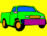 Coloring page Pick-up truck painted byJESUS