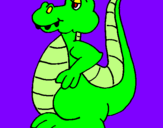 Coloring page Alligator painted bycolton