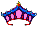 Coloring page Tiara painted bykally