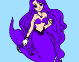Coloring page Little mermaid painted byDaniza