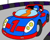 Coloring page Race car painted bylalachica