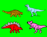Coloring page Land dinosaurs painted bysavannah