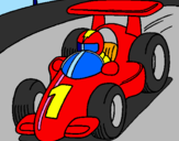 Coloring page Racing car painted bypollocar