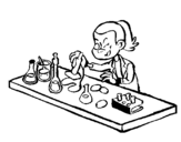Coloring page Lab technician painted bymilo