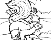 Coloring page Skunk painted byhellen