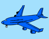 Coloring page Passenger plane painted byerik peton