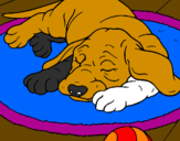 Coloring page Sleeping dog painted bysnoopyfan
