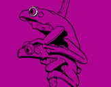 Coloring page Frogs painted by4444444444444444444444444