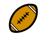 Coloring page American football ball II painted byzulay