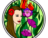 Coloring page Princess of the forest 3 painted bynicky82