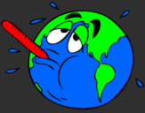 Coloring page Global warming painted bycaue
