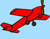 Coloring page Toy airplane painted byerik peton