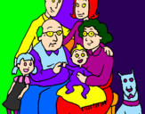 Coloring page Family  painted byCOCO