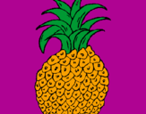 Coloring page pineapple painted bysaloni