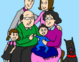 Coloring page Family  painted byjomary 