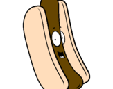 Coloring page Hot dog painted bydds