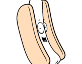 Coloring page Hot dog painted bydds