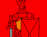 Coloring page Knight painted byElliot