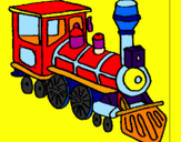 Coloring page Train painted byprince