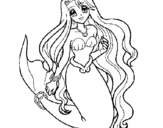 Coloring page Little mermaid painted byhellen