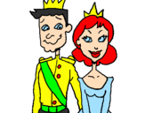 Coloring page Prince and princess painted byEli